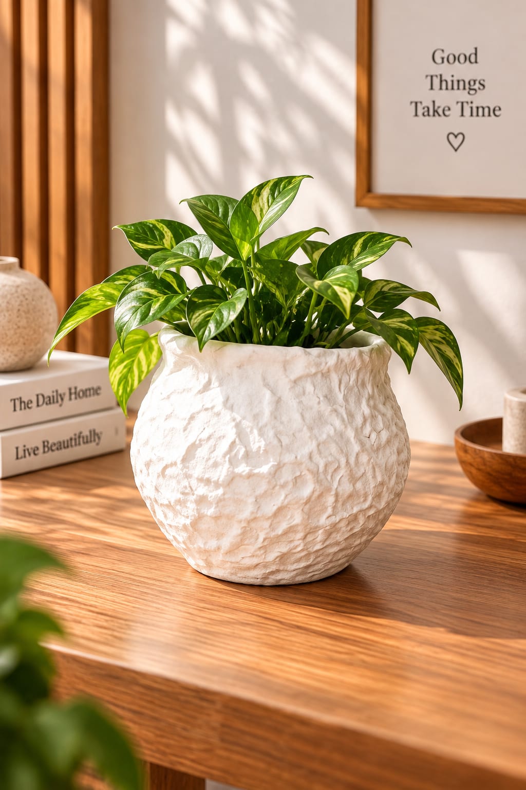 Alba Sculpted Stone Planter