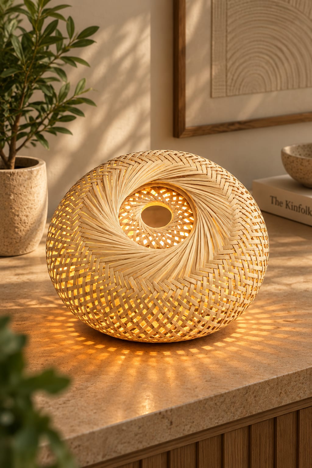 Solara Spiral Woven Table Light