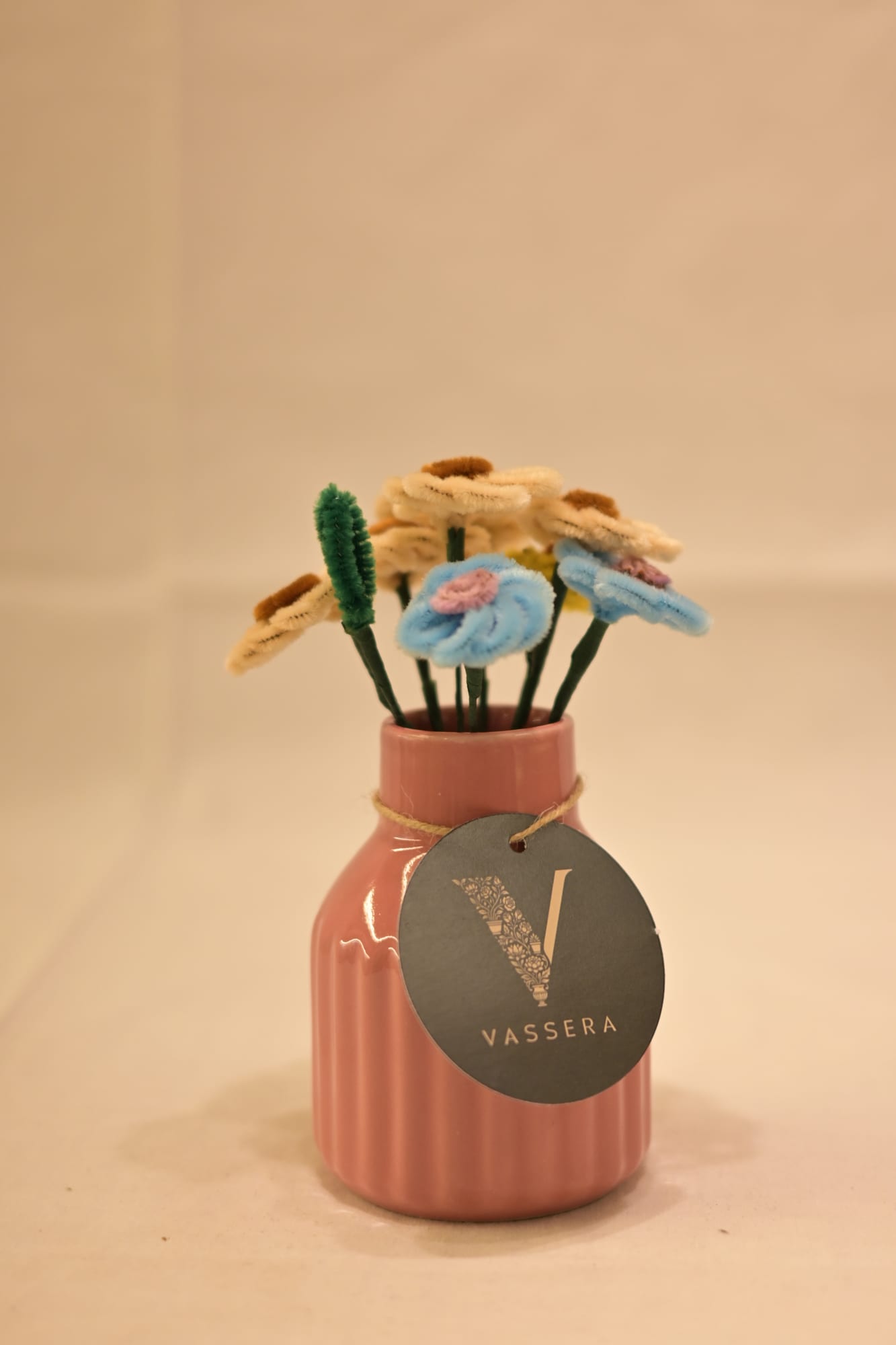 Blush Bloom Ribbed Vase