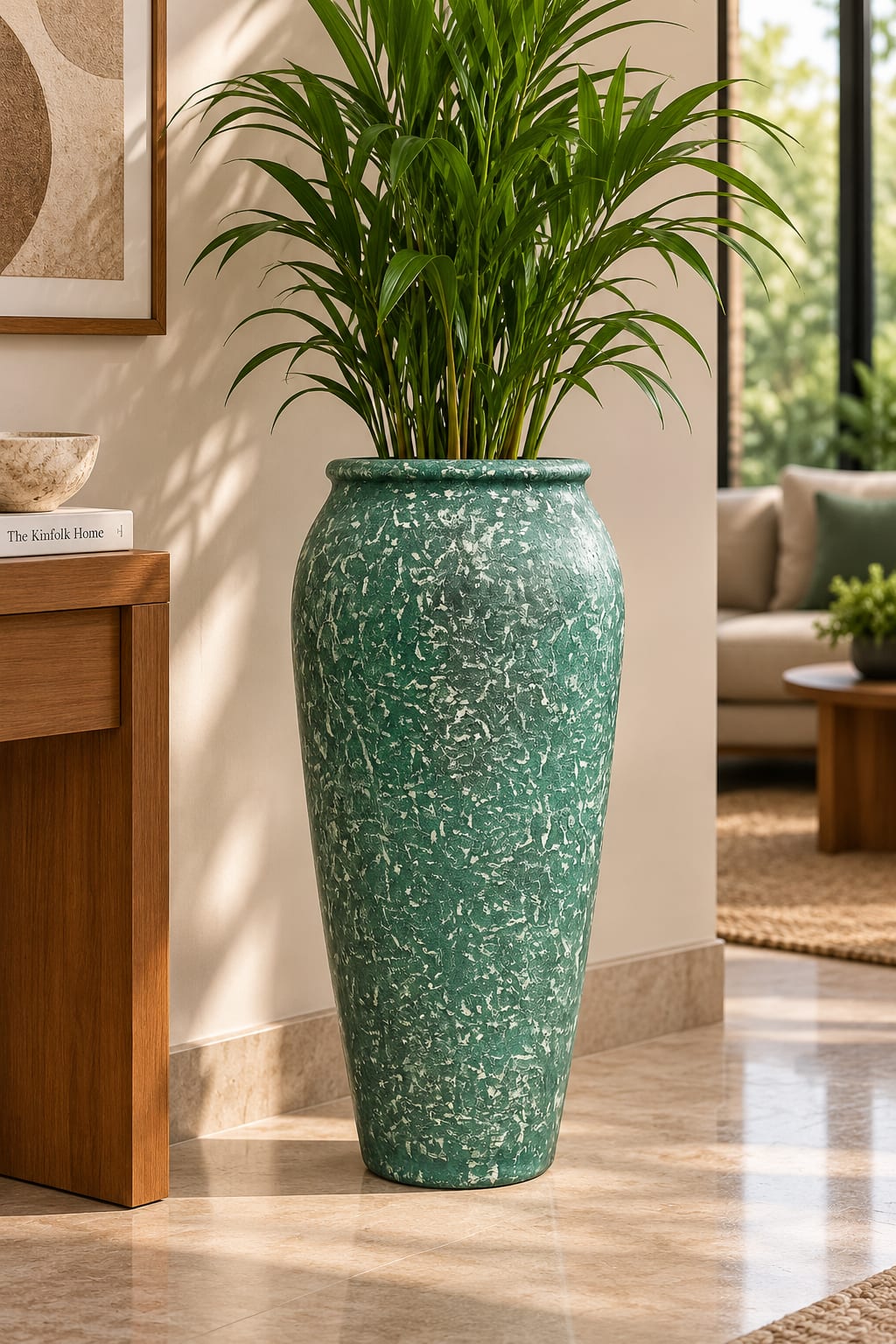 Verdant Patina Tall Floor Planter