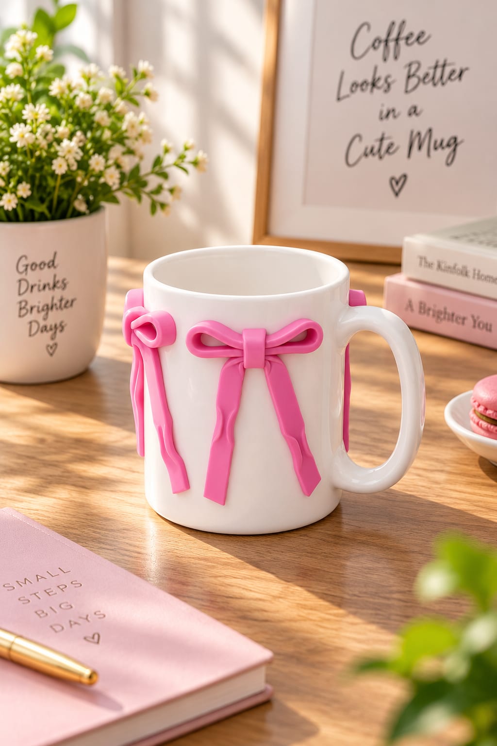 Blush Bow Ceramic Mug