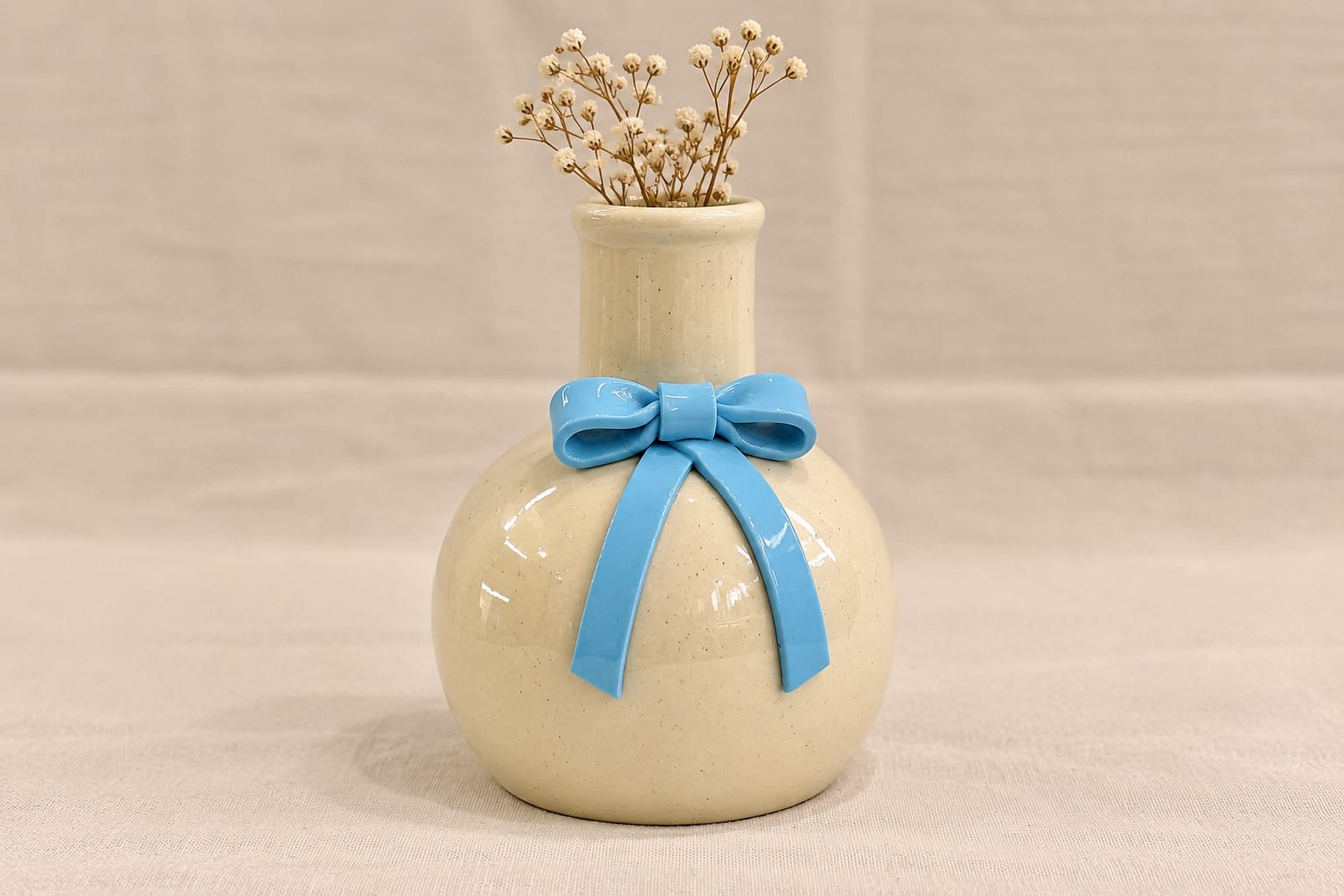 Sky Bow Ceramic Bud Vase