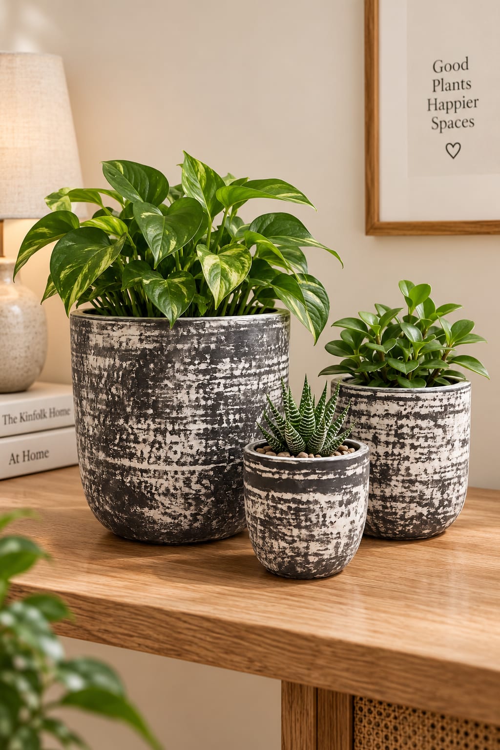 Charcoal Canvas Artisan Planter
